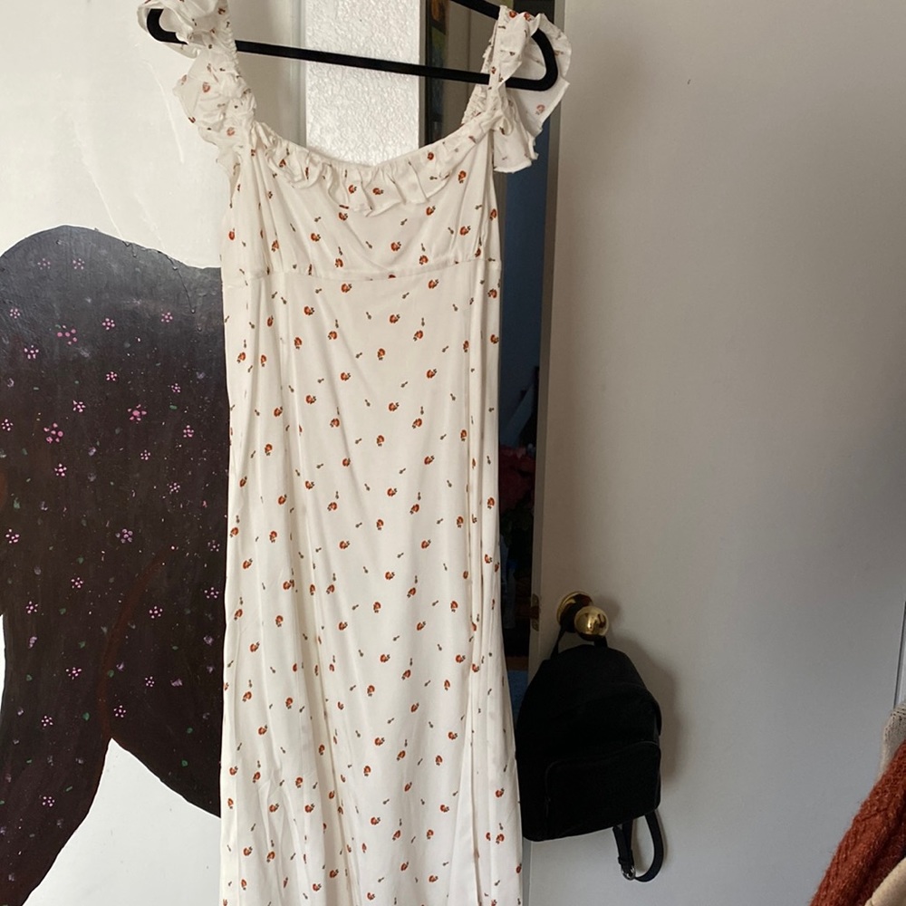 Floral Midi Dress w/Slit